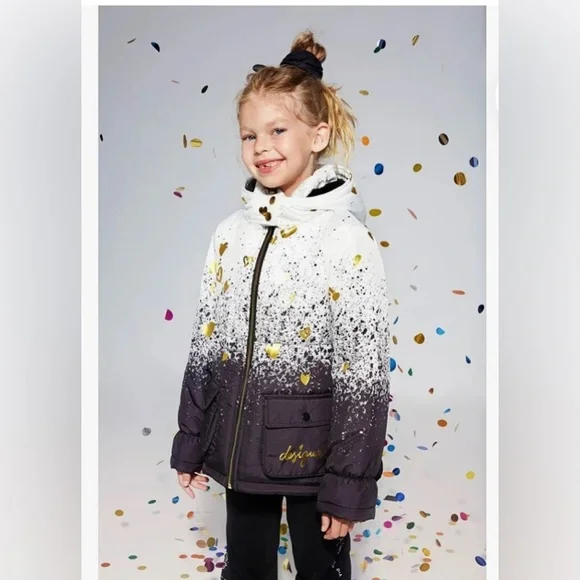 ⭐️Desigual Chaq Txell GIRLS Heart Jacket NWT 7/8